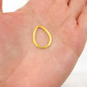 TD1GP. 20MM Gold-plated Sterling Silver Brushed Drop Connector